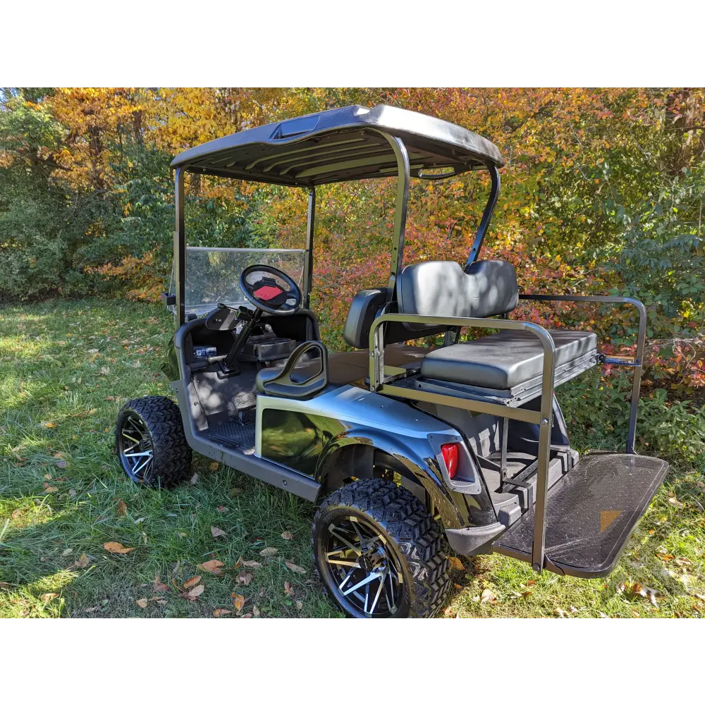 2018 E-Z-GO RXV ELITE - Black Silver Kryptex Golf Carts