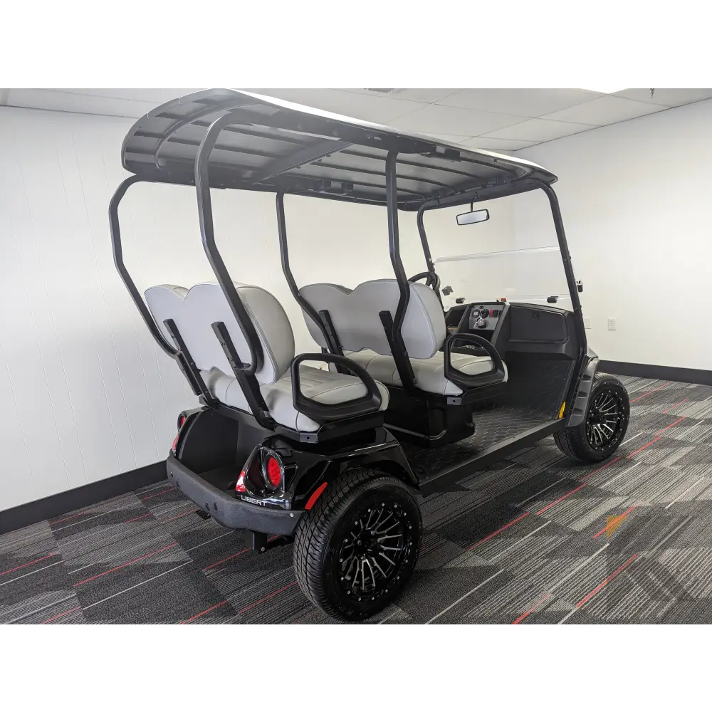 EZGO Black golf cart - Gray Seats Kryptex Golf Carts