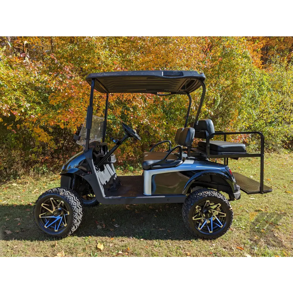 2018 E-Z-GO RXV ELITE - Black Silver Kryptex Golf Carts