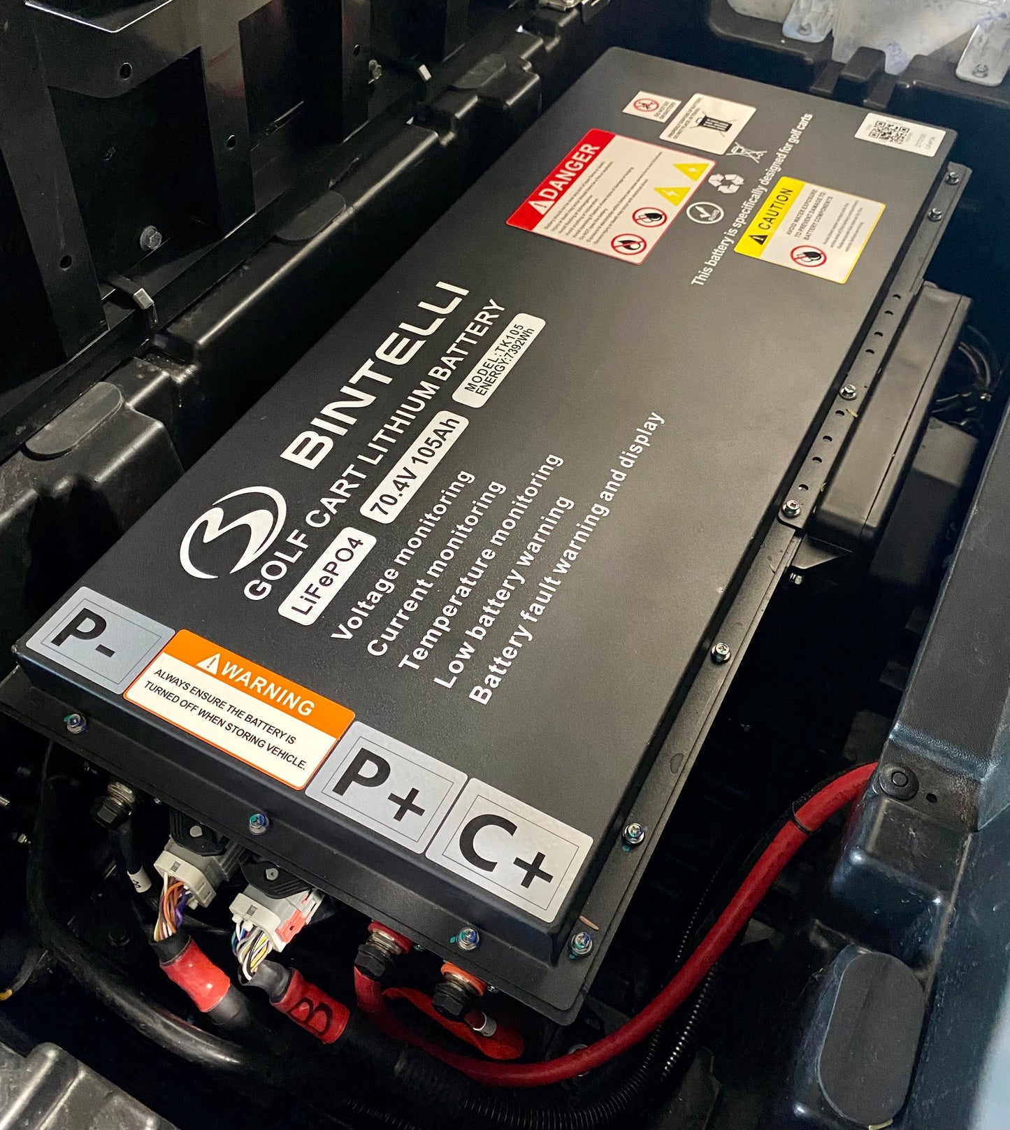 2025 Bintelli Nexus 4 Passenger Golf Cart in White with 72v Lithium Battery