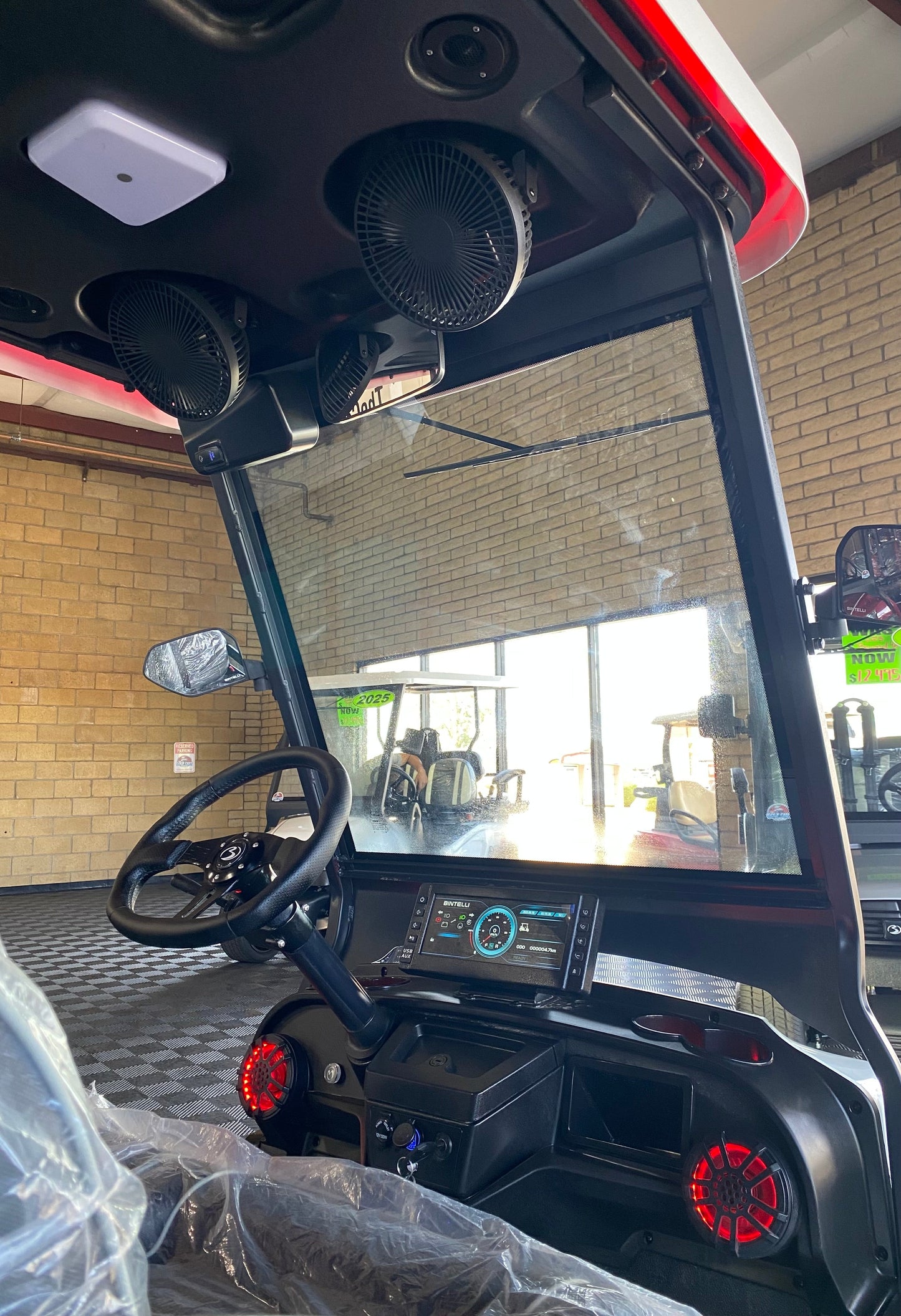 2025 Bintelli Nexus 4 Passenger Golf Cart in White with 72v Lithium Battery