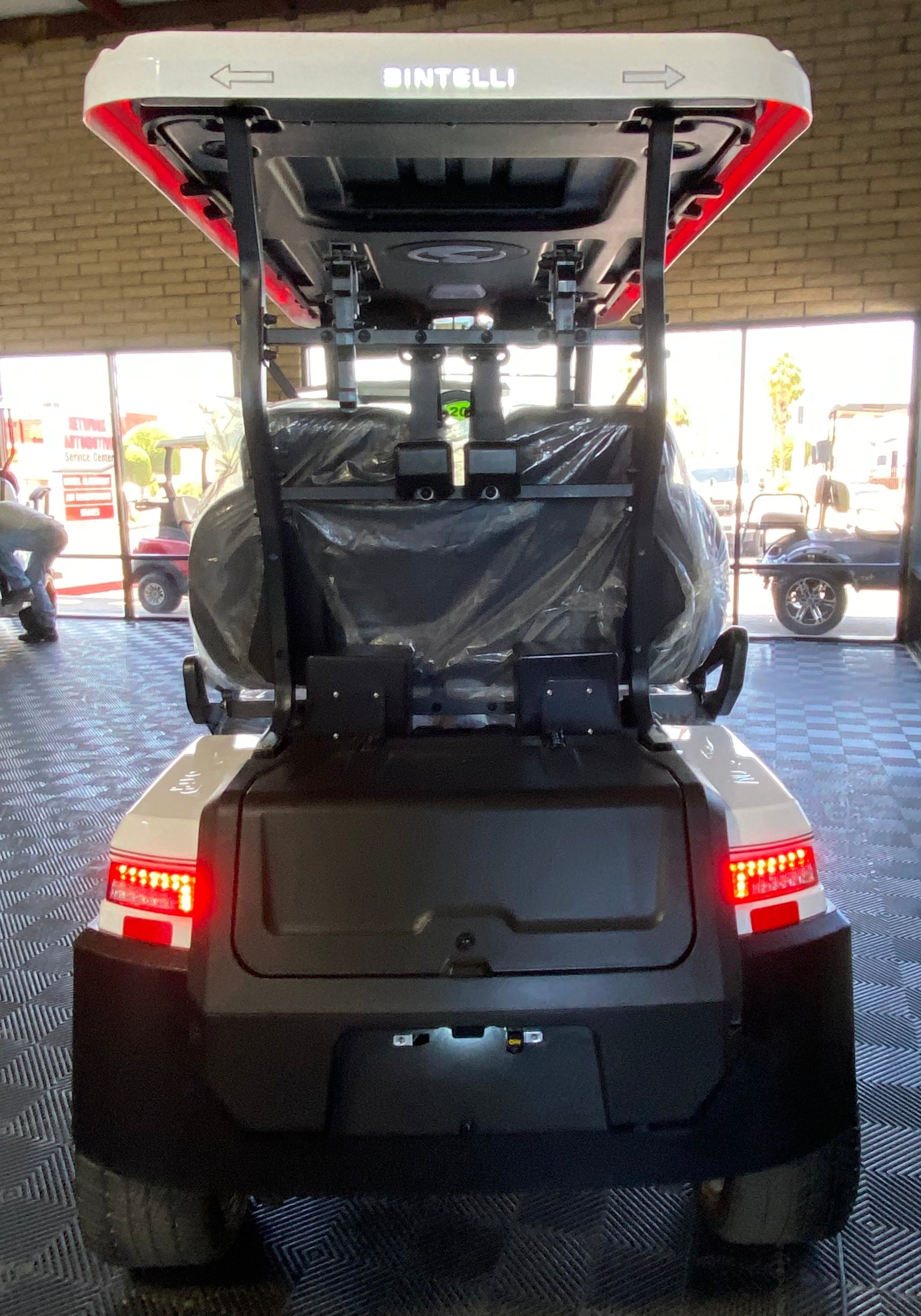 2025 Bintelli Nexus 4 Passenger Golf Cart in White with 72v Lithium Battery