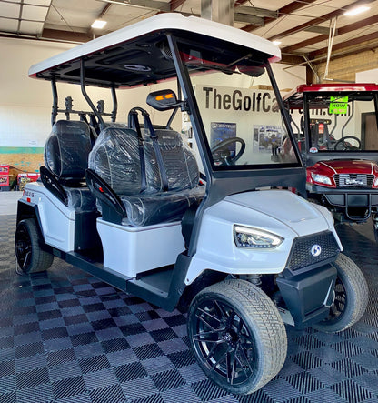 2025 Bintelli Nexus 4 Passenger Golf Cart in White with 72v Lithium Battery