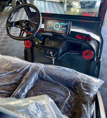 2025 Bintelli Nexus 4 Passenger Golf Cart in White with 72v Lithium Battery