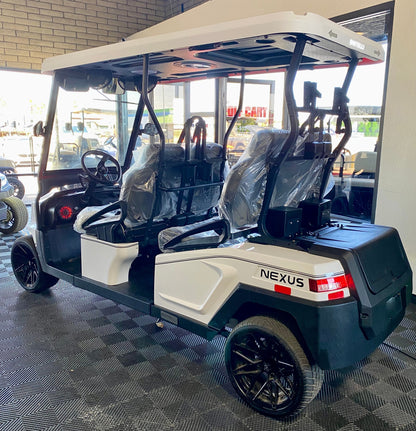 2025 Bintelli Nexus 4 Passenger Golf Cart in White with 72v Lithium Battery