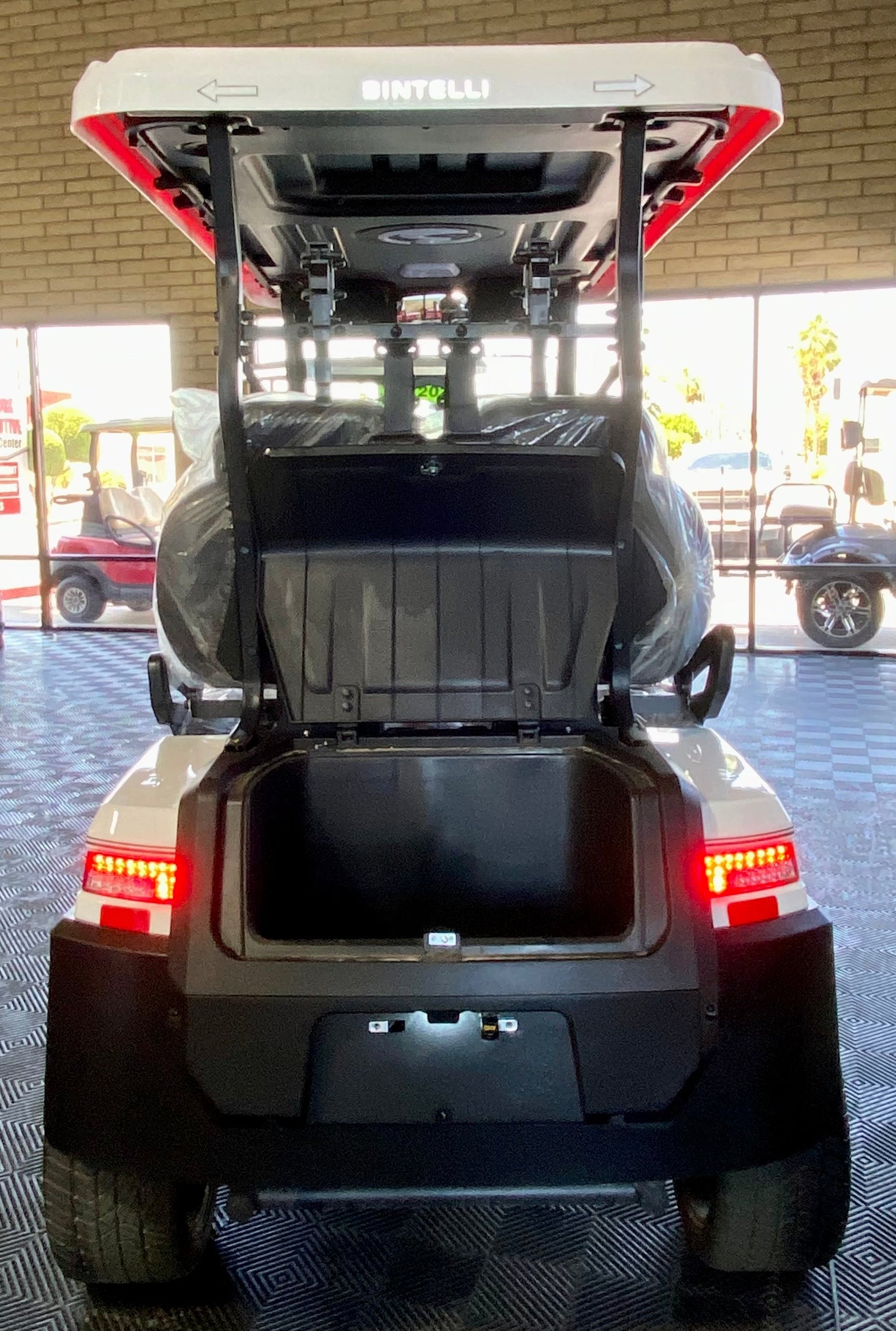 2025 Bintelli Nexus 4 Passenger Golf Cart in White with 72v Lithium Battery