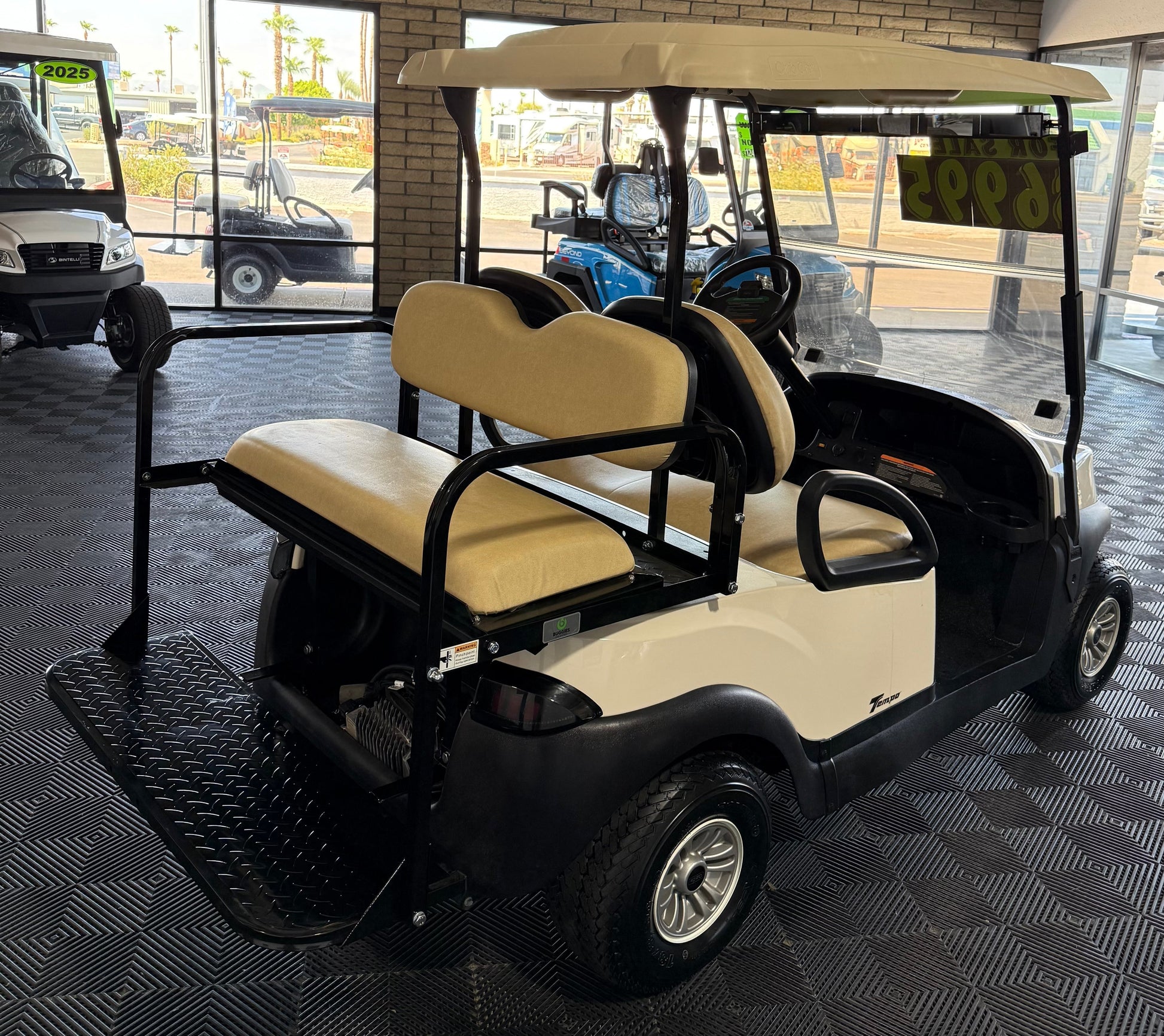2024 Club Car Tempo 4 Passenger Electric Golf Cart in White