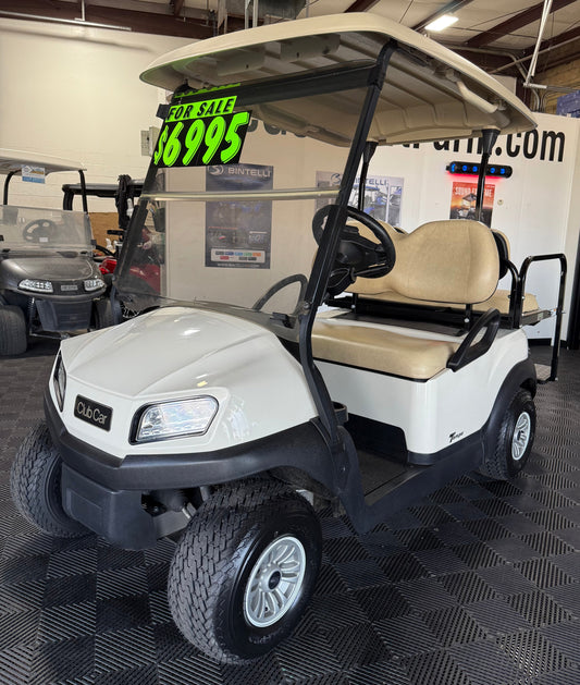 2024 Club Car Tempo 4 Passenger Electric Golf Cart in White