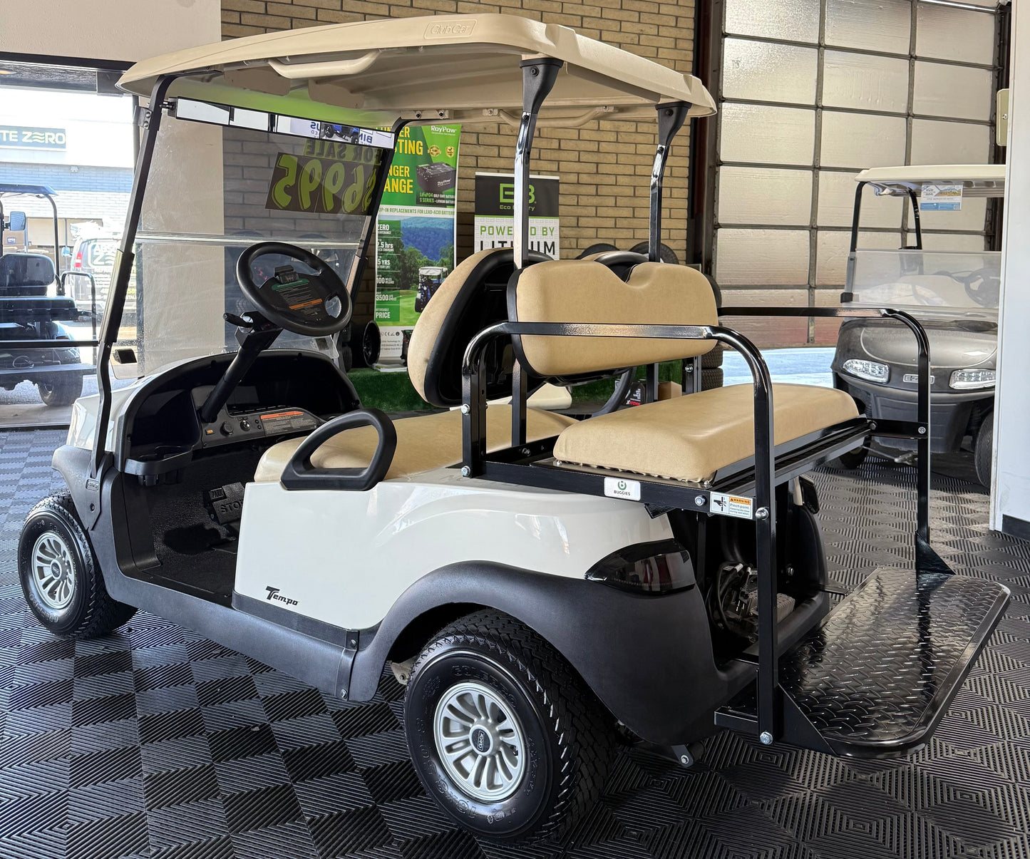 2024 Club Car Tempo 4 Passenger Electric Golf Cart in White