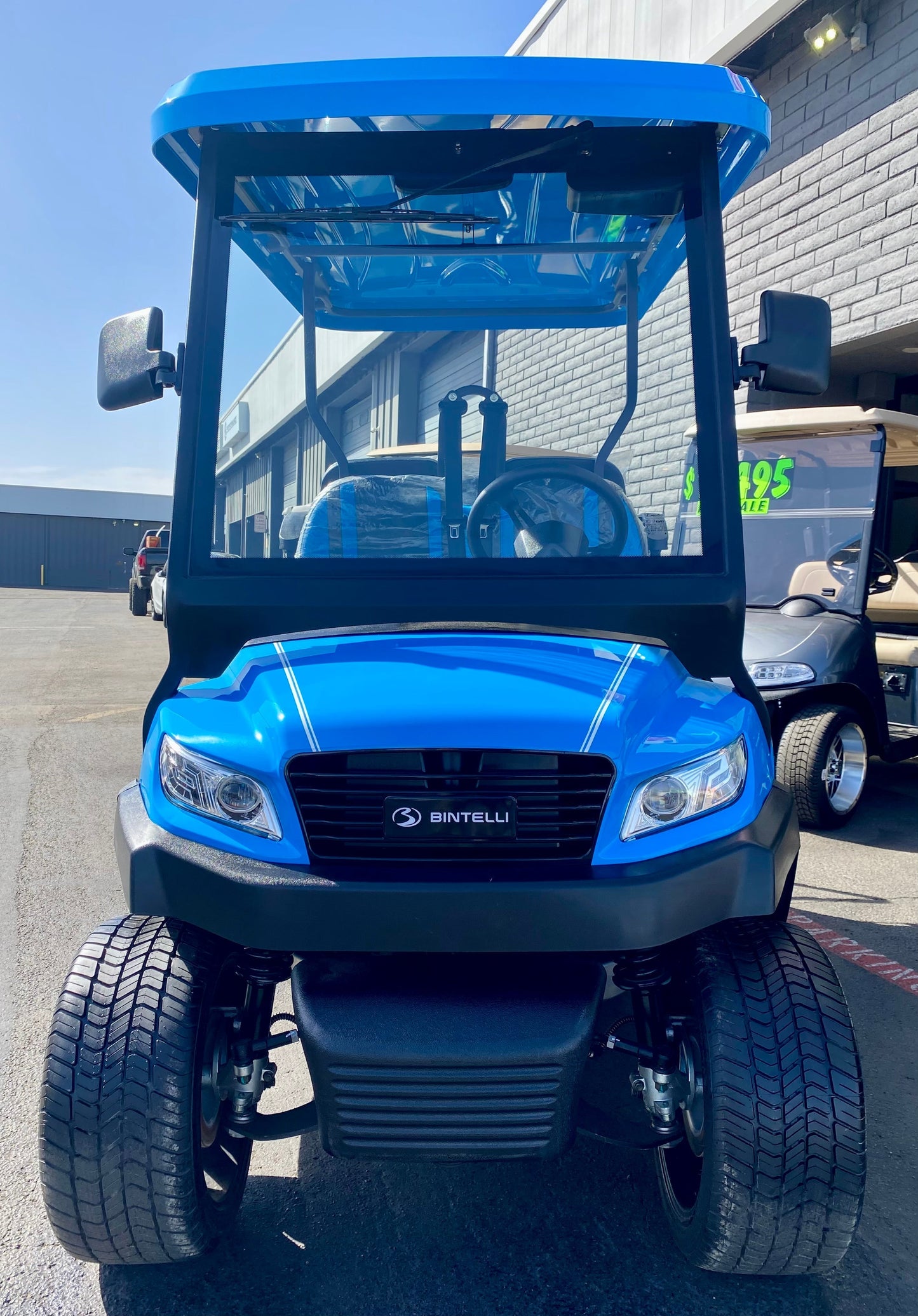 2025 Bintelli Beyond LITE 4 Passenger Golf Cart in Ocean Blue with New 105ah Lithium Battery