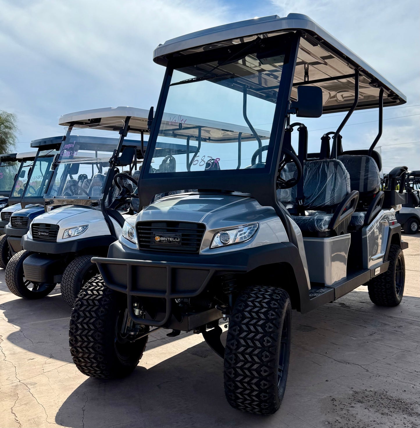 2024 Bintelli Beyond Lifted 6 Passenger Golf Cart w/ Lithium Battery & Touchscreen