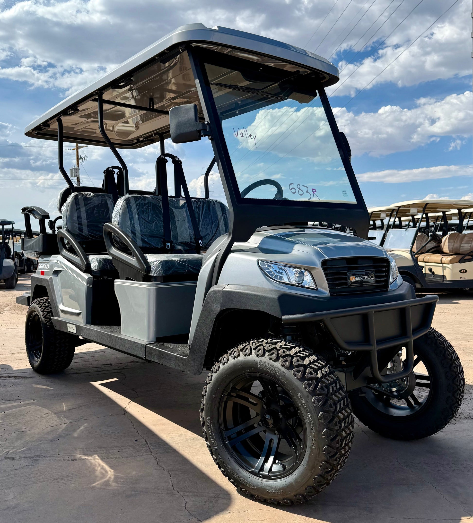 2024 Bintelli Beyond Lifted 6 Passenger Golf Cart w/ Lithium Battery & Touchscreen