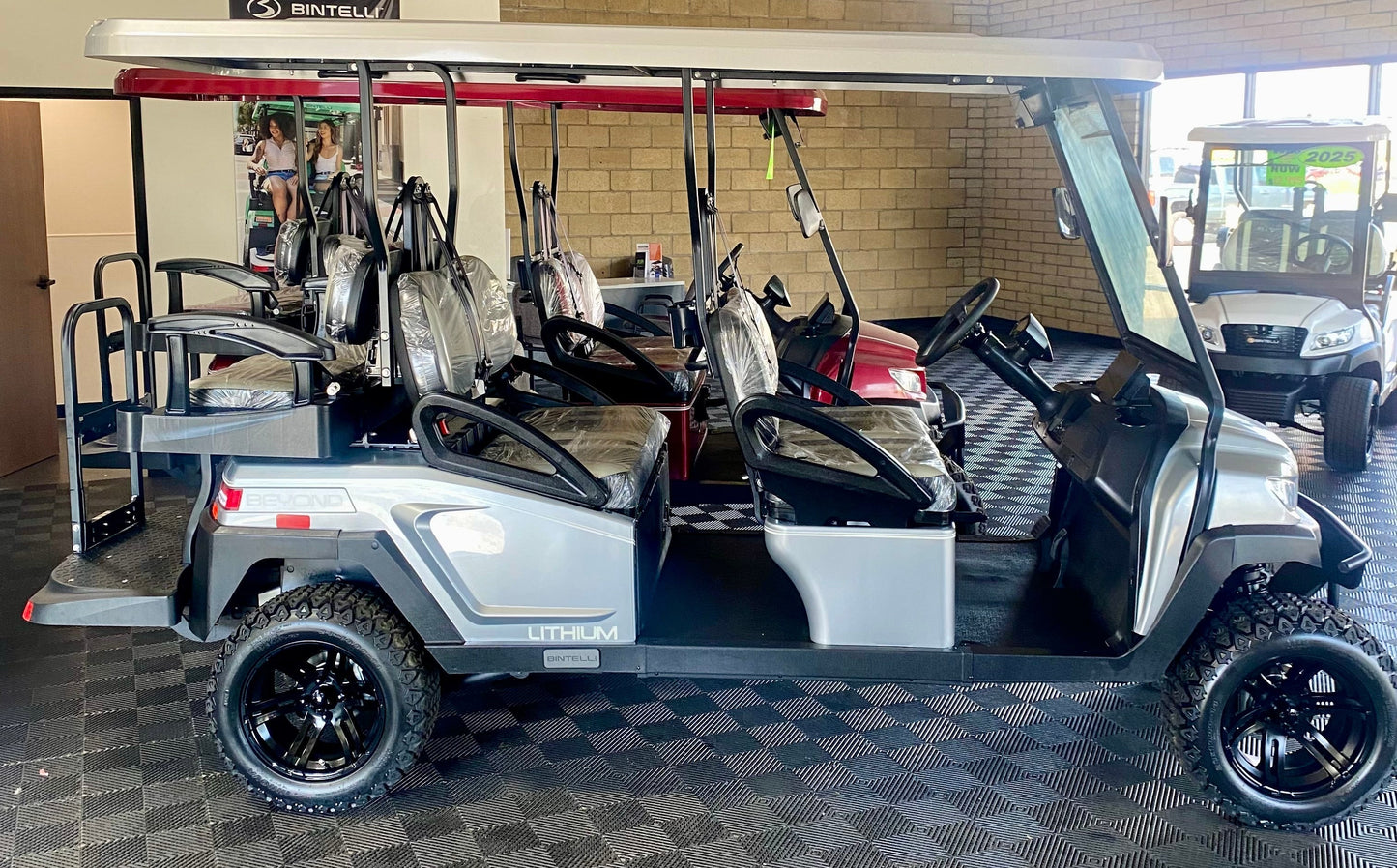 2024 Bintelli Beyond Lifted 6 Passenger Golf Cart w/ Lithium Battery & Touchscreen
