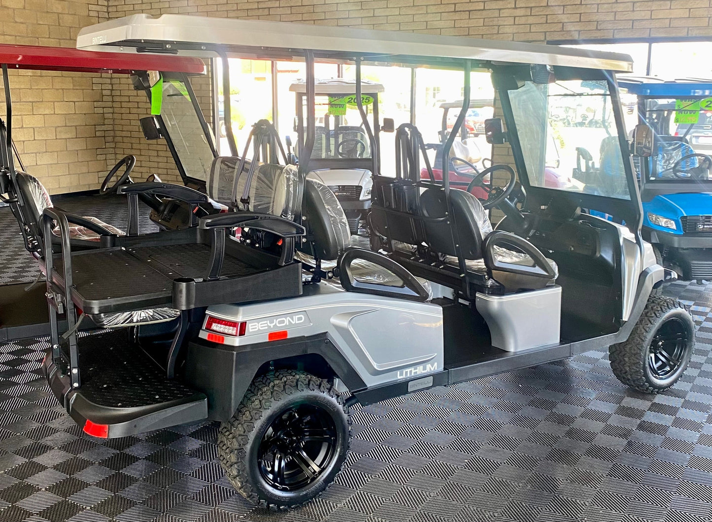 2024 Bintelli Beyond Lifted 6 Passenger Golf Cart w/ Lithium Battery & Touchscreen