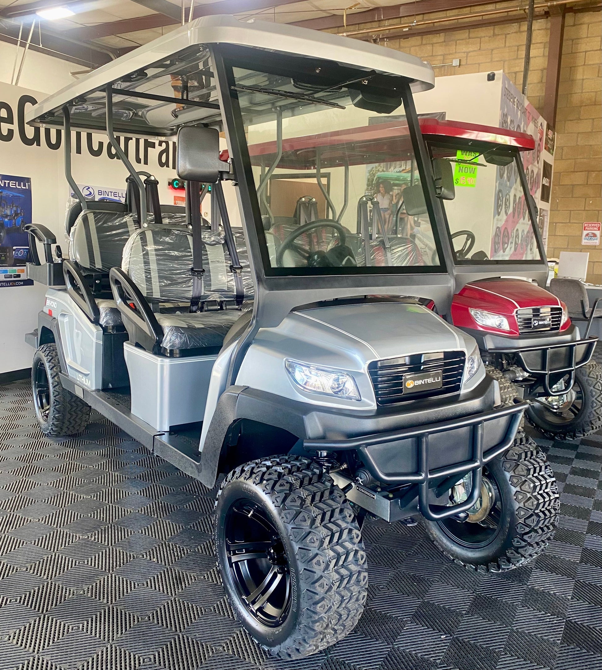 2024 Bintelli Beyond Lifted 6 Passenger Golf Cart w/ Lithium Battery & Touchscreen
