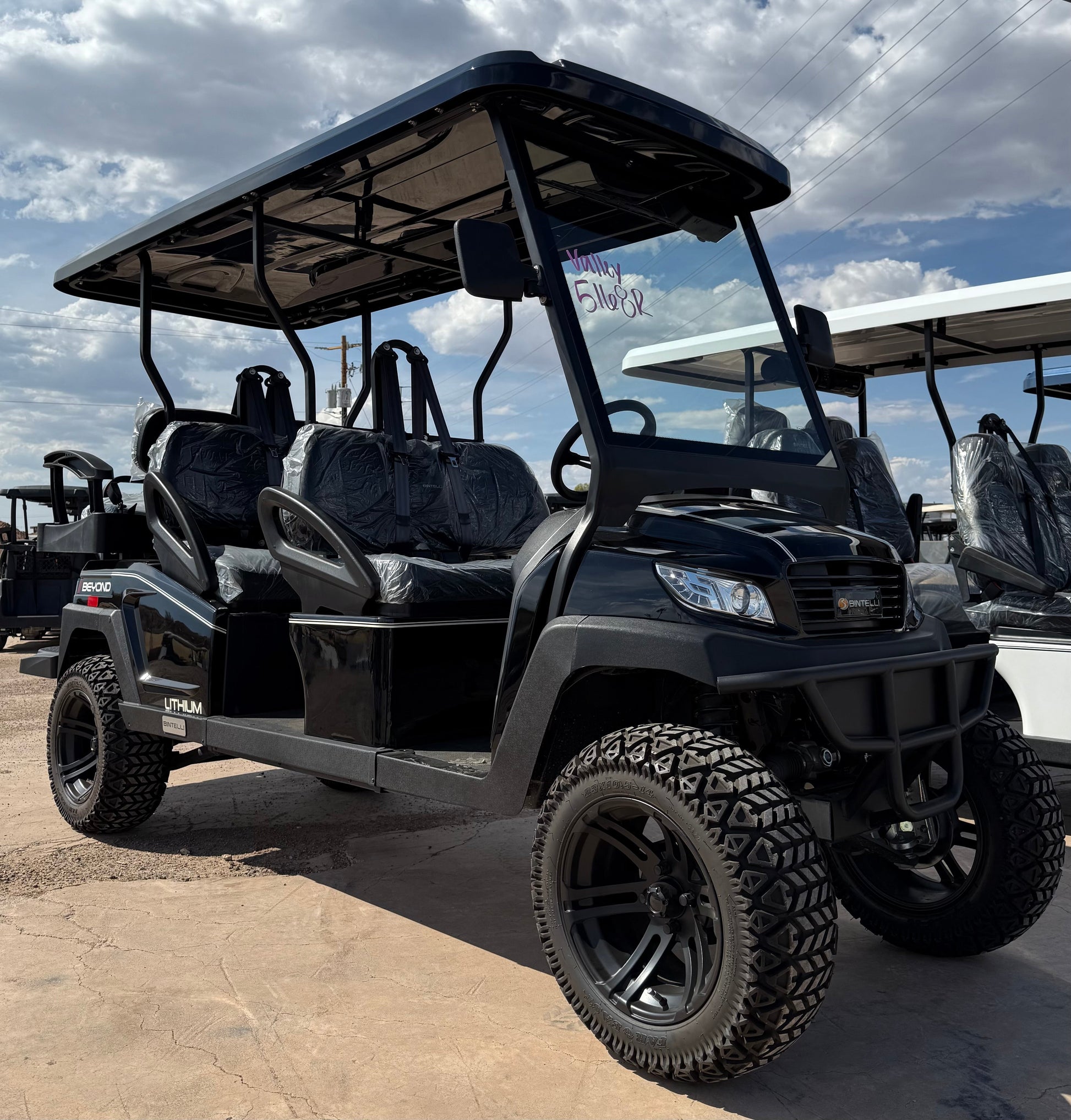 2024 Bintelli Beyond Lifted 6 Passenger Golf Cart w/ Lithium Battery & Touchscreen