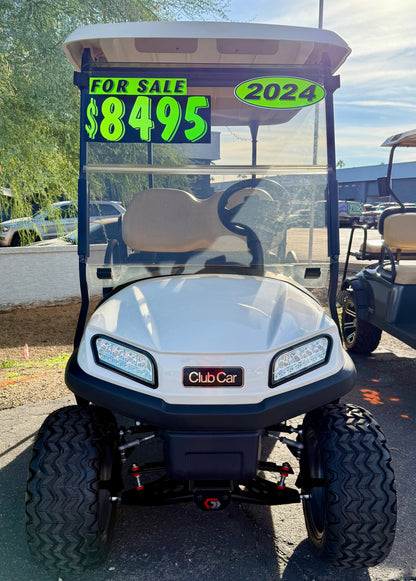 2024 Club Car Tempo in White 4 Passenger Golf Cart