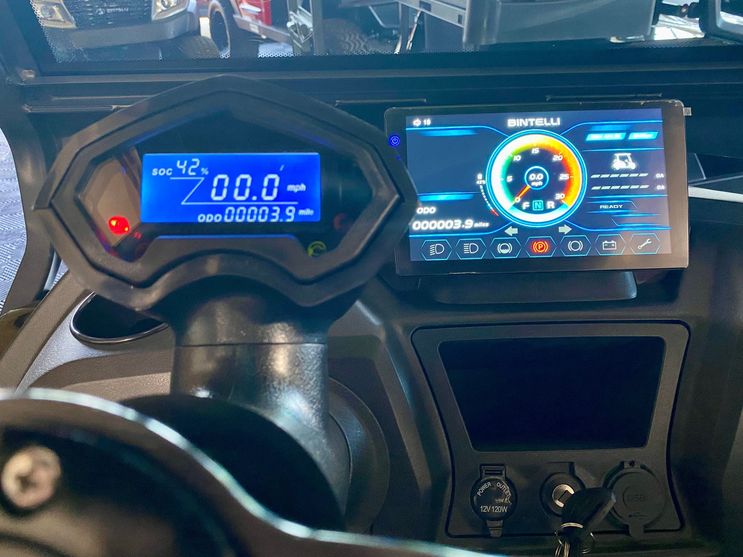 2025 Bintelli Beyond LITE 4 Passenger Golf Cart in Titanium w/ New 105ah Lithium Battery