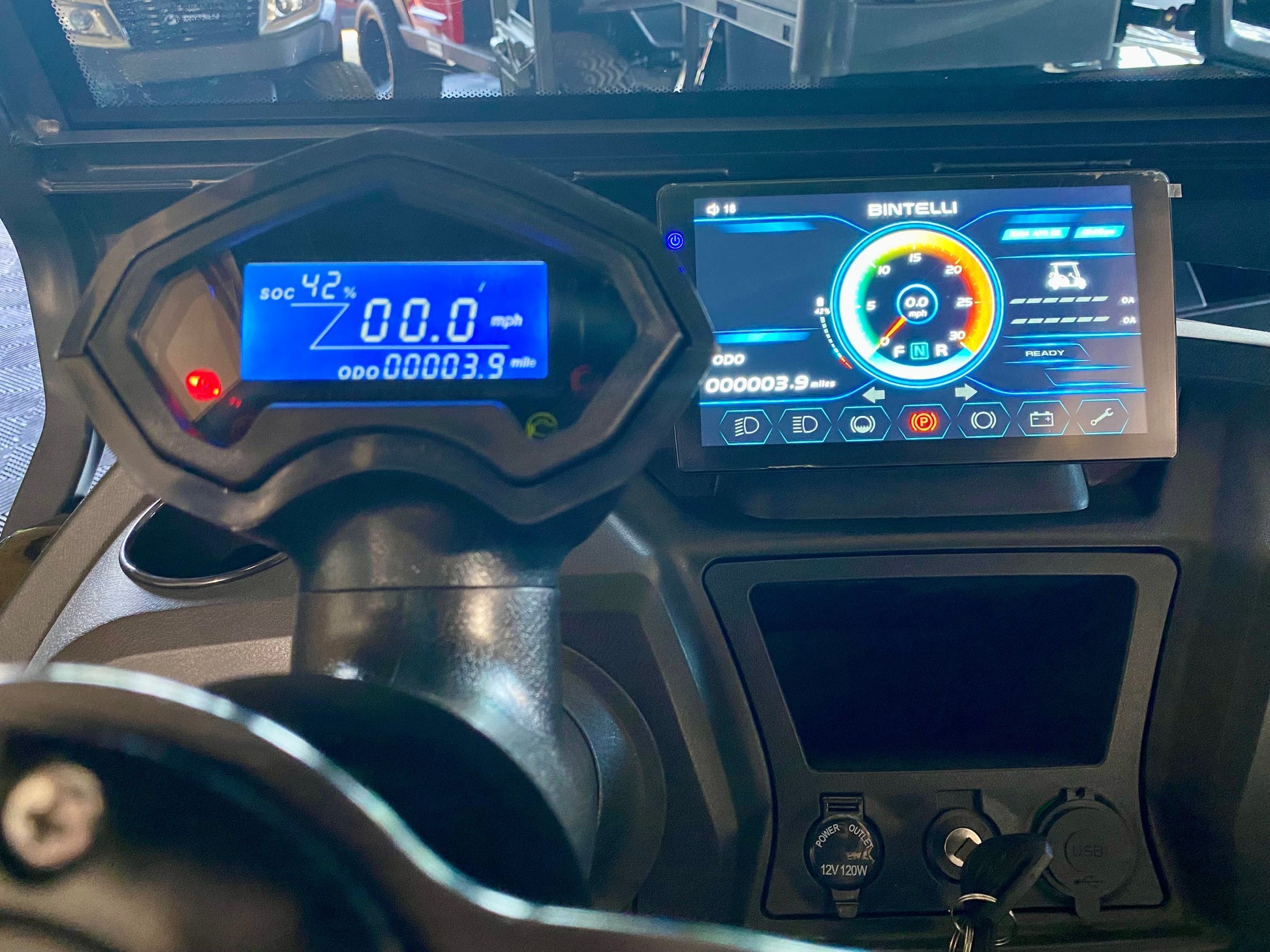 2025 Bintelli Beyond LITE 4 Passenger Golf Cart in Titanium w/ New 105ah Lithium Battery