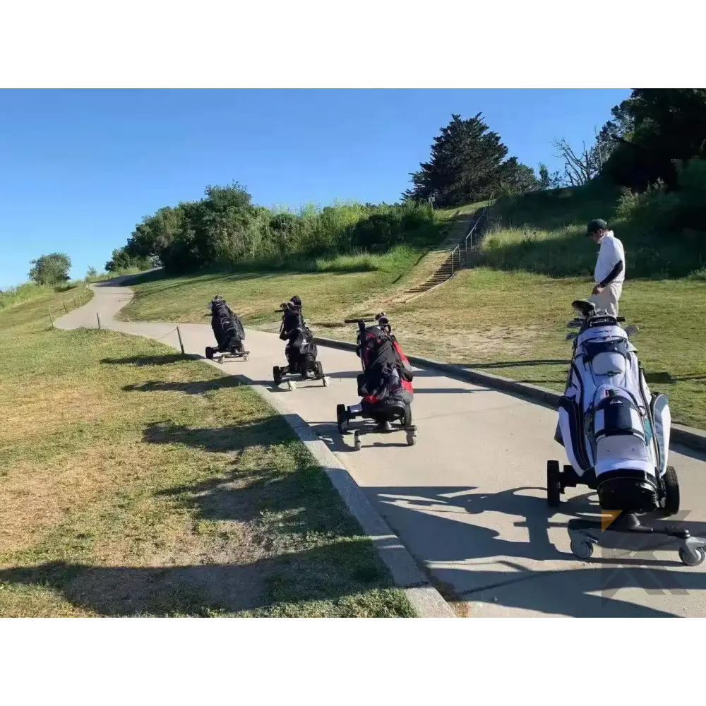 6 Wheels Smart Golf Carts Automatically Follow You Kryptex Golf Carts