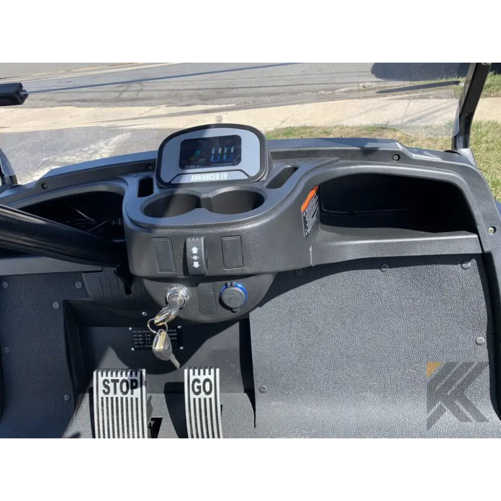2023 Advanced EV 4L - Black Kryptex Golf Carts