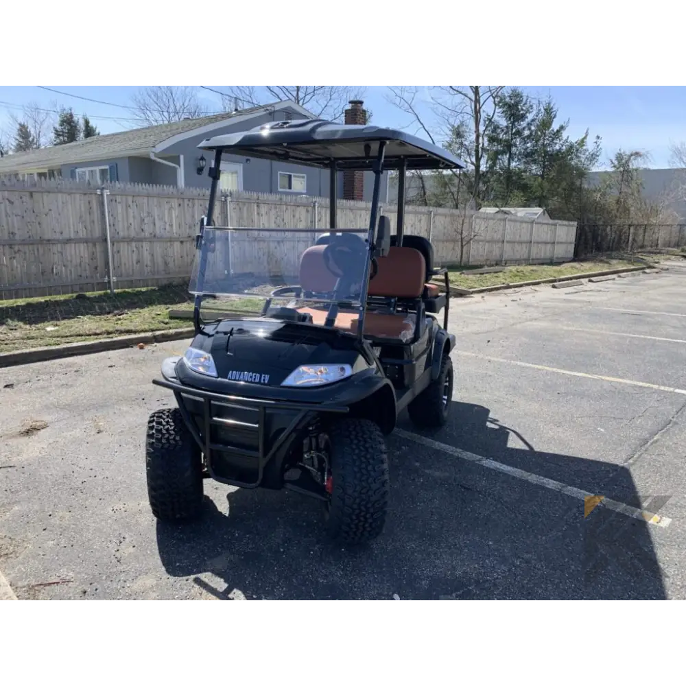 2023 Advanced EV 4L - Black Kryptex Golf Carts