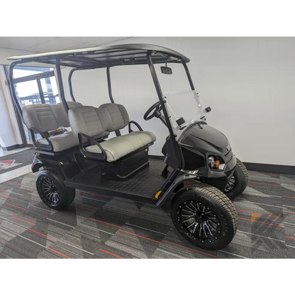 EZGO Black golf cart - Gray Seats Kryptex Golf Carts
