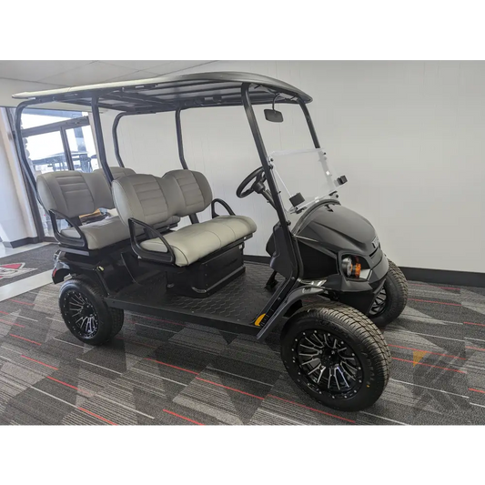EZGO Black golf cart - Gray Seats Kryptex Golf Carts