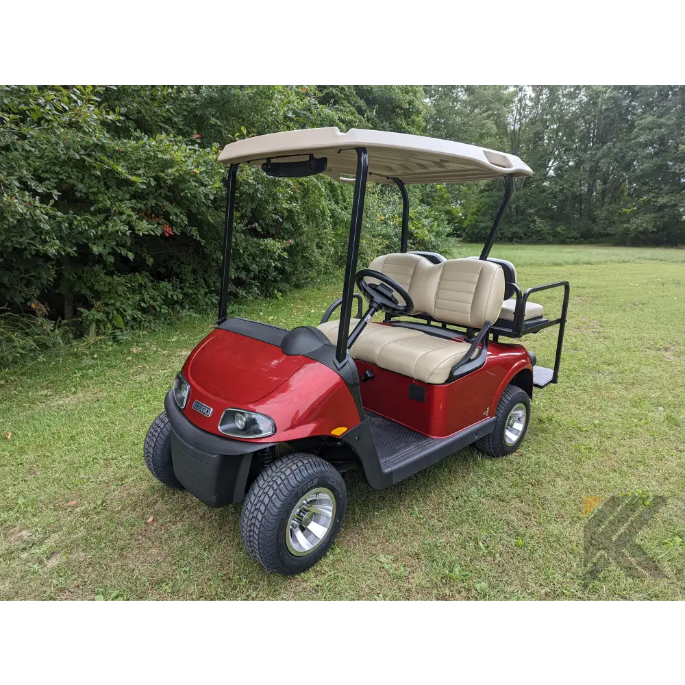 EZGO RXV Red golf cart Kryptex Golf Carts