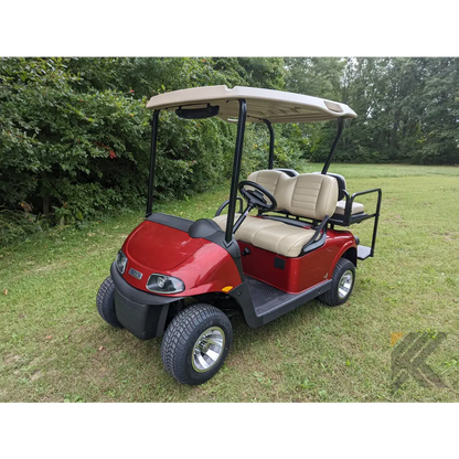 EZGO RXV Red golf cart Kryptex Golf Carts