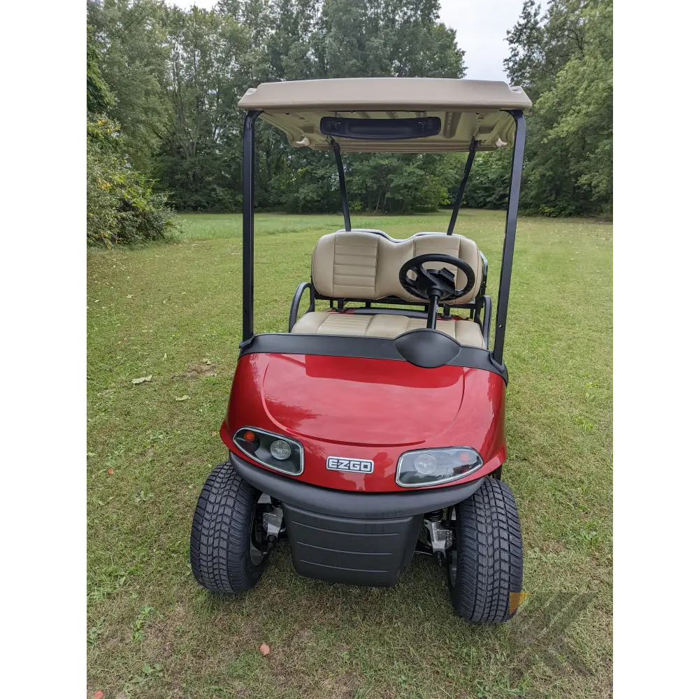 EZGO RXV Red golf cart Kryptex Golf Carts