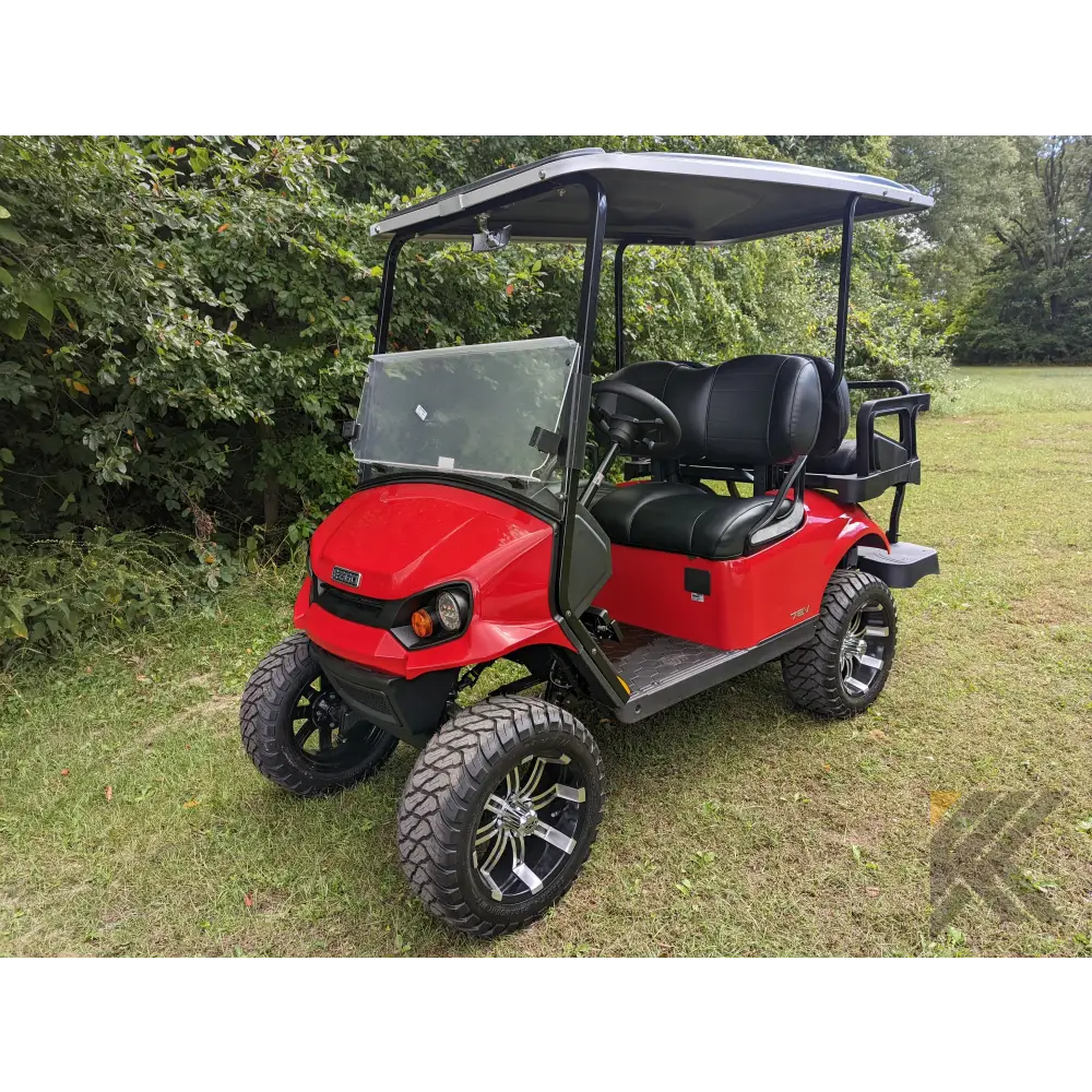 EZGO S2 Red golf cart Kryptex Golf Carts