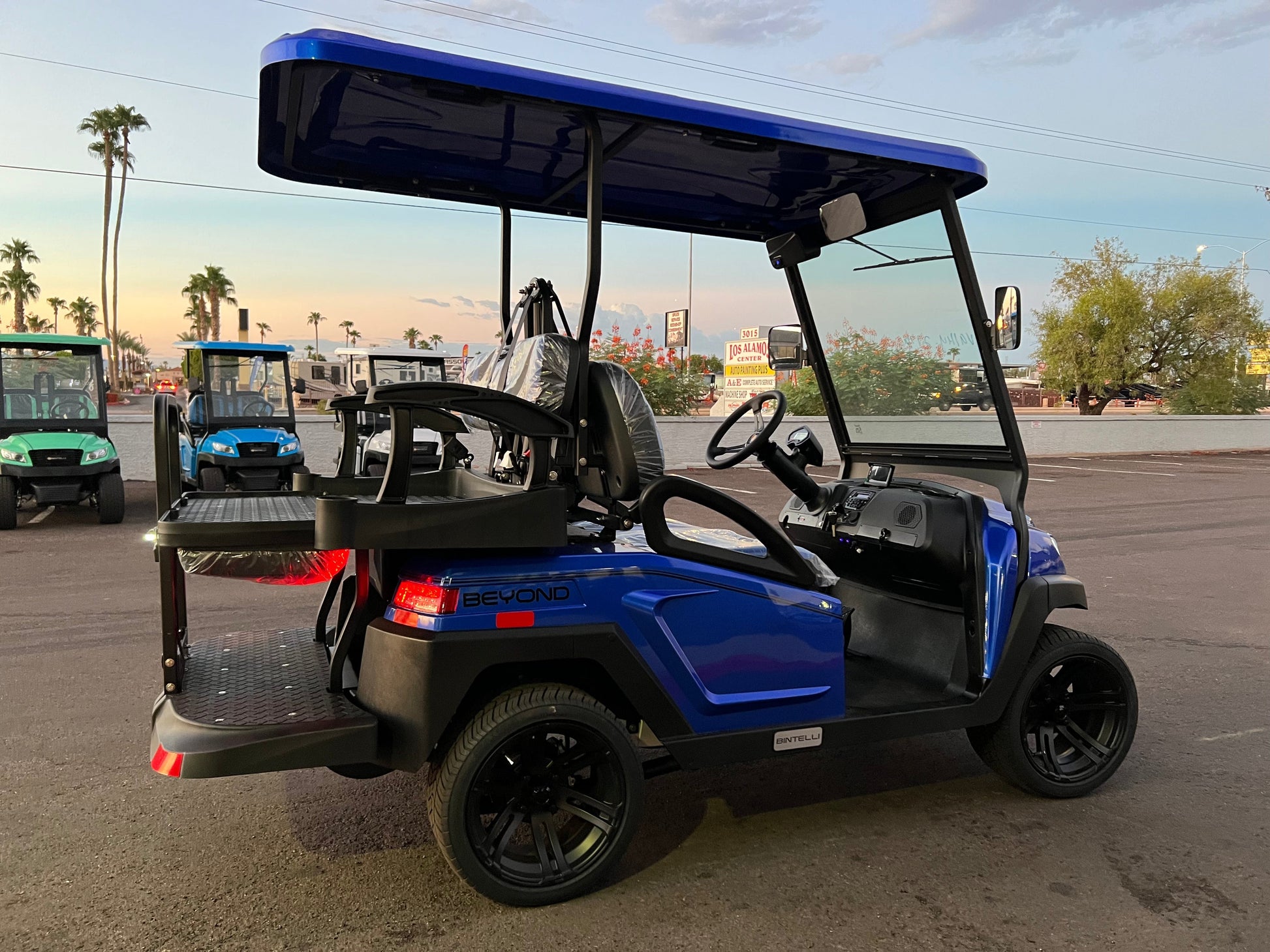 2024 Bintelli Beyond 4 Passenger Golf Cart in Hydro Blue w/ New 105AH Lithium Battery