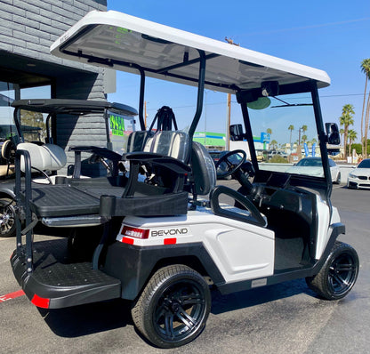 2025 Bintelli Beyond LITE 4 Passenger Golf Cart in White w/ New 105AH Lithium Battery
