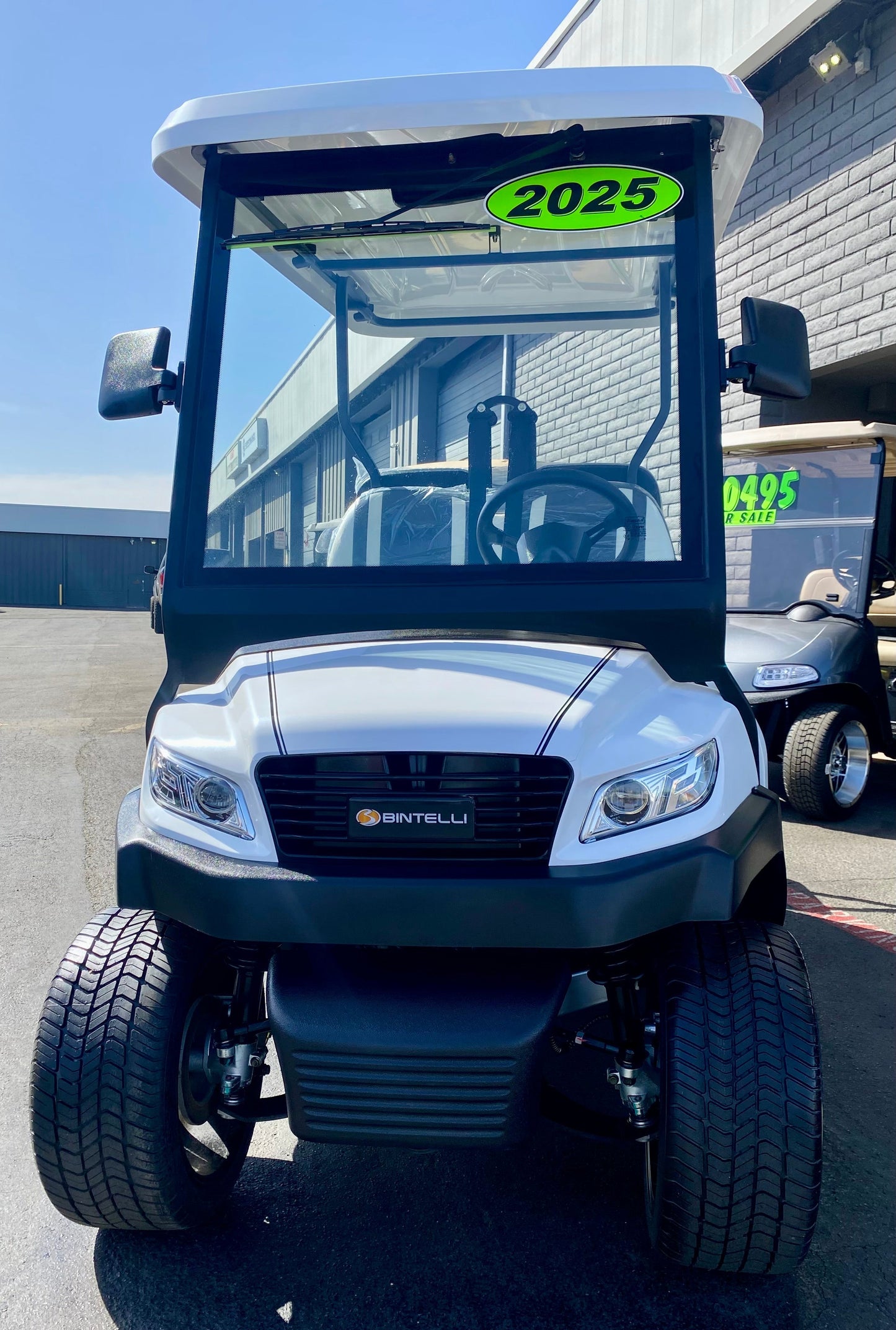 2025 Bintelli Beyond LITE 4 Passenger Golf Cart in White w/ New 105AH Lithium Battery