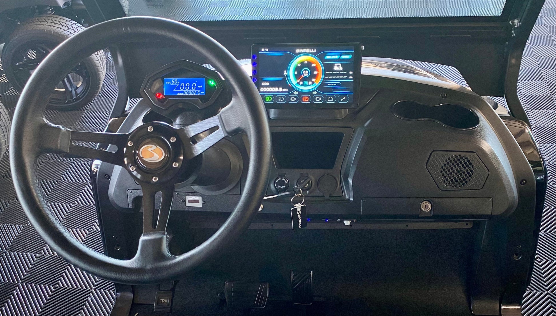 2025 Bintelli Beyond LITE 4 Passenger Golf Cart in White w/ New 105AH Lithium Battery